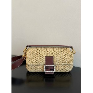 Fendi 8BR600 BAGUETTE Lafite Woven Handbag 36031