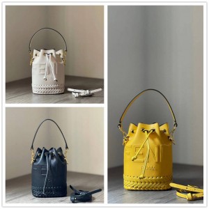 Fendi 8BS010 bottom woven Mon Tresor small bucket bag