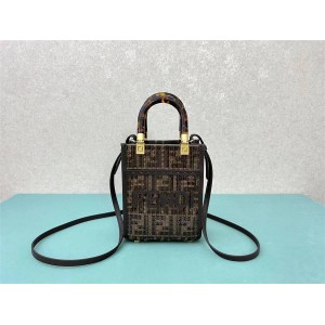 FENDI 8BS051 Beaded Sequin Sunshine Mini Tote Bag