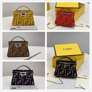 FENDI 7AR993 NANO PEEKABOO pendant crossbody bag 8523