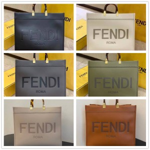 FENDI 8BH372 Sunshine Large Shopping Bag Tote Bag