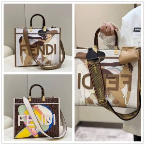 FENDI 8BH386 Sunshine Medium Tote Bag Shopping Bag 8560