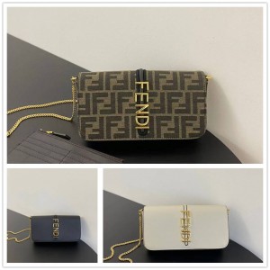 FENDI 8BS076 Fendigraphy 2-in-1 Chain Bag Handbag