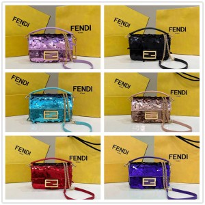 FENDI 8BS017 Sequin Beads BAGUETTE Small Handbag 8601