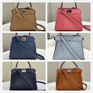 FENDI 8BN244 Peekaboo Selleria Mini Small Handbag 8615