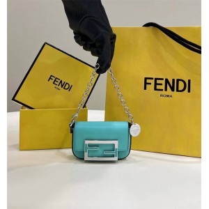 Fendi x Tiffany 7AS045 Blue Nano Baguette Mini Handbag 80128