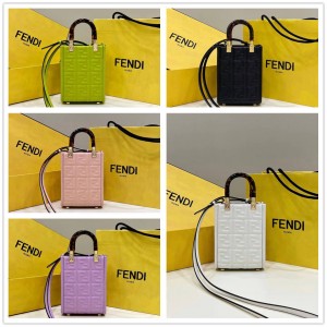 FENDI 8BS051 3D Texture FF Pattern Sunshine Mini Handbag 8597