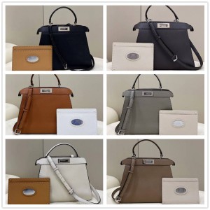 FENDI 8BN321 Peekaboo ISeeU Selleria Medium Handbag 80012