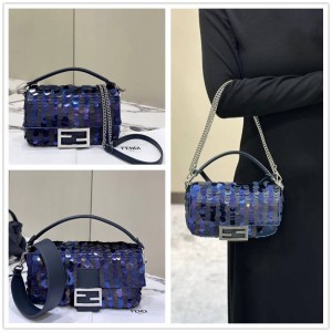 FENDI 8BS017/8BR600 Sequin Bead BAGUETTE Handbag 8601