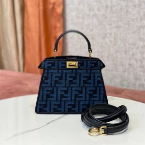 FENDI 8BN335 Chenille Peekaboo ISeeU Petite handbag