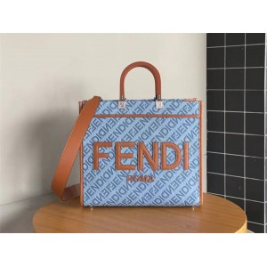 FENDI 8BH386 Denim Sunshine Medium Tote Bag Shopping Bag