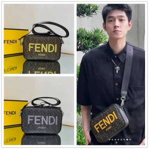 FENDI 7M0286 Printed Letter Logo Presbyopia Camera Bag