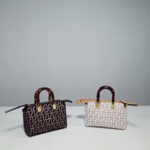 FENDI 8BS067 By The Way Mini Lafite Woven Boston Bag