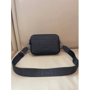 FENDI 7M0286 Black Leather Roma Camera Bag