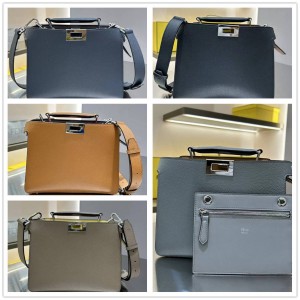 FENDI 7VA530 Iconic Peekaboo ISeeU Small Handbag Briefcase