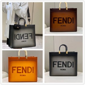 FENDI 8BH372 Sunshine Gradient Large Tote Bag Shopping Bag 80009