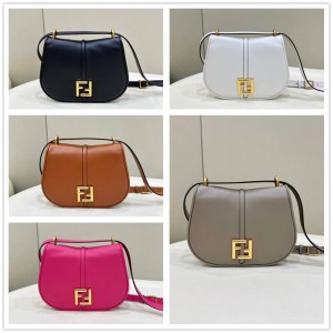 FENDI 8BT366 C'mon Medium Handbag Saddle Bag 8622