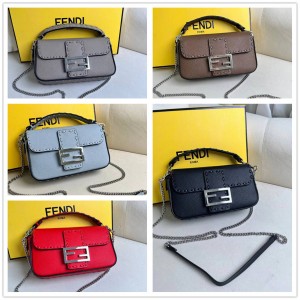 FENDI 8BS017 External Suture Baguette Selleria Small Handbag 8007