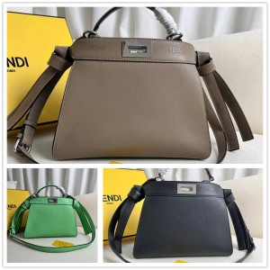 FENDI 8BN327 Bow Peekaboo ISeeU Small Handbag