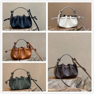 FENDI 8BS059 POMODORINO Mini Handbag Dumpling Bun 8532