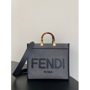 FENDI 8BH386 flannel Sunshine medium tote bag shopping bag 83358