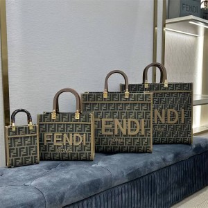 FENDI Sunshine Old Flower Tote Bag Shopping Bag