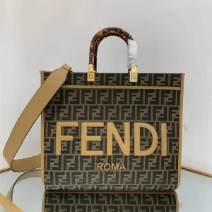 Fendi Versace Co branded 8BH386 Presbyopia Sunshine Tote Bag Shopping Bag