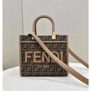 FENDI 8BH394 Sunshine New Small Old Flower Tote Bag