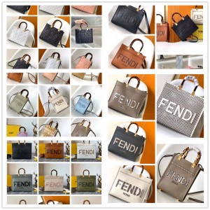 FENDI Sunshine   Leather tote bag shopping bag