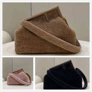 FENDI 8BP127 Wool FIRST Medium Handbag 80026