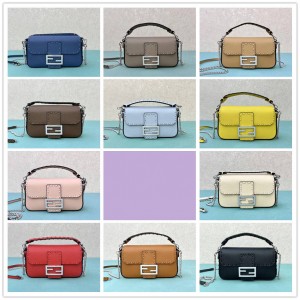FENDI 8BS017 Baguette Selleria Small External Sewn Handbag