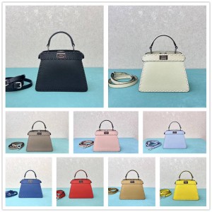 FENDI 8BN335 external stitching Peekaboo ISeeU Petite Selleria handbag