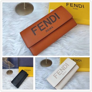 FENDI 8M0251 Roma letter logo long flip wallet