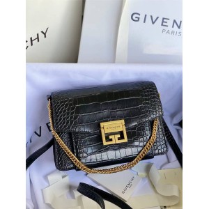 Givenchy BB501CB Small GV3 Crocodile Pattern Chain Bag