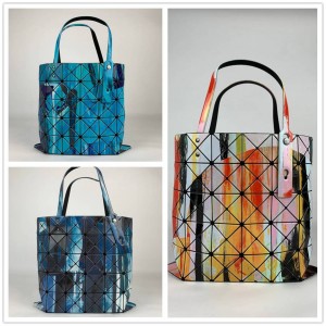 Issey Miyake GRAVITY PAINT Inkjet Six Grid 6-Grid Handbag