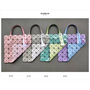 Issey Miyake LUCENT Double Color 6-Grid Handbag