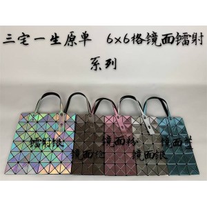 ISSEY MIYAKE Laser Mirror Six Grid 6-Grid Tote Bag Handbag