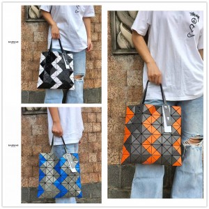 Issey Miyake Lightning Color blocked 6-Grid Six Grid Handbag