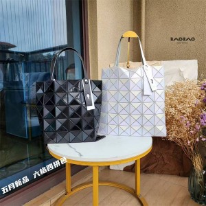 Issey Miyake Four Piece 6-Grid Six Grid Tote Bag Handbag