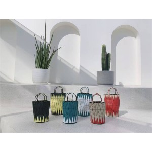 ISSEY MIYAKE BASKET Color blocked Vegetable Basket Bag