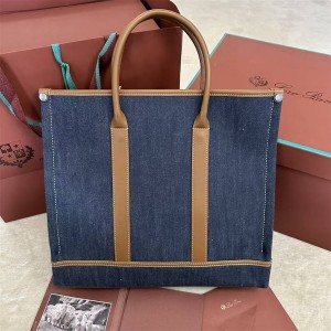 Loro Piana Men's Bag Denim Beam Small Tote Bag