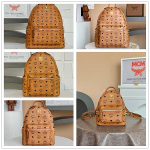 MCM STARK VISETOS backpack with studded side trim