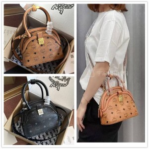 MCM Anna Visetos small tote shell MWTBSNN02