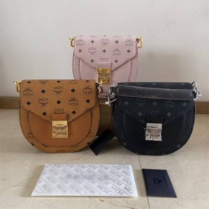 mcm Patricia Visetos small saddle bag MWSAAPA01