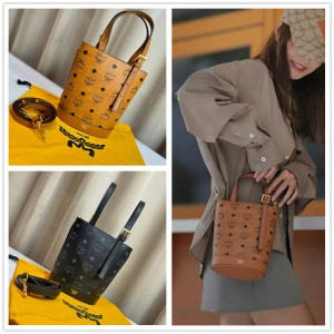 MCM MINI AREN VISETOS BUCKET BAG MWTEATA01