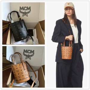 MCM MINI AREN VISETOS BUCKET BAG MWTEATA01