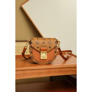 MCM Mini Patricia Visetos Saddle Bag MWSAAPA02