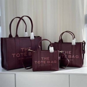 Marc Jacobs MJ burgundy cowhide tote bag