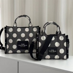 Marc Jacobs MJ polka dot canvas tote bag