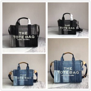 Marc Jacobs MJ the traveler denim tote bag